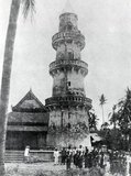 Built in 1834, the majestic Muslim tower, or 'suen', is located on the banks of the Mekong River in the village of Svay Kleang, which has been the heart of Cambodia’s minority Muslim community for centuries and played a key part in the Cham Rebellion against the Khmer Rouge in 1975. The Cham are an Austronesian people who probably migrated from Borneo. The Champa Kingdom peaked in the 9th century when it controlled the lands between Hue in central Annam to the Mekong Delta in Cochinchina. Champa's prosperity came from maritime trade in sandalwood and slaves, and probably piracy.