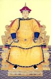 The Shunzhi Emperor (15 March 1638–5 February 1661) was the second emperor of the Manchu-led Qing dynasty, and officially the first Qing emperor to rule over China from 1644 to 1661. He ascended to the throne at the age of five (six according to traditional Chinese age reckoning) in 1643 upon the death of his father Hong Taiji, but actual power during the early part of his reign lay in the hands of the appointed regents, Princes Dorgon (posthumously titled Emperor Chengzong) and Jirgalang. With the Qing pacification of the former Ming provinces almost complete, he died still a young man, in circumstances that have lent themselves to rumour and speculation. He was succeeded by his son Xuanye, who reigned as the Kangxi emperor.