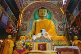 Eight metre high statue of the Sakyamuni Buddha at the Tawang Monastery in western Arunachal Pradesh. Photo by Sandrog (CC BY-SA 2.5 License).