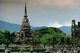 Thailand: Monsoon clouds over Wat Sa Si, Sukhothai Historical Park